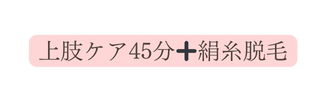 上肢ケア45分 絹糸脱毛